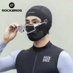 Balaclava negra Rockbros para ciclismo con protección Uv400 tela elástica - Imagen 4