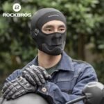 Balaclava negra Rockbros para ciclismo con protección Uv400 tela elástica - Imagen 2